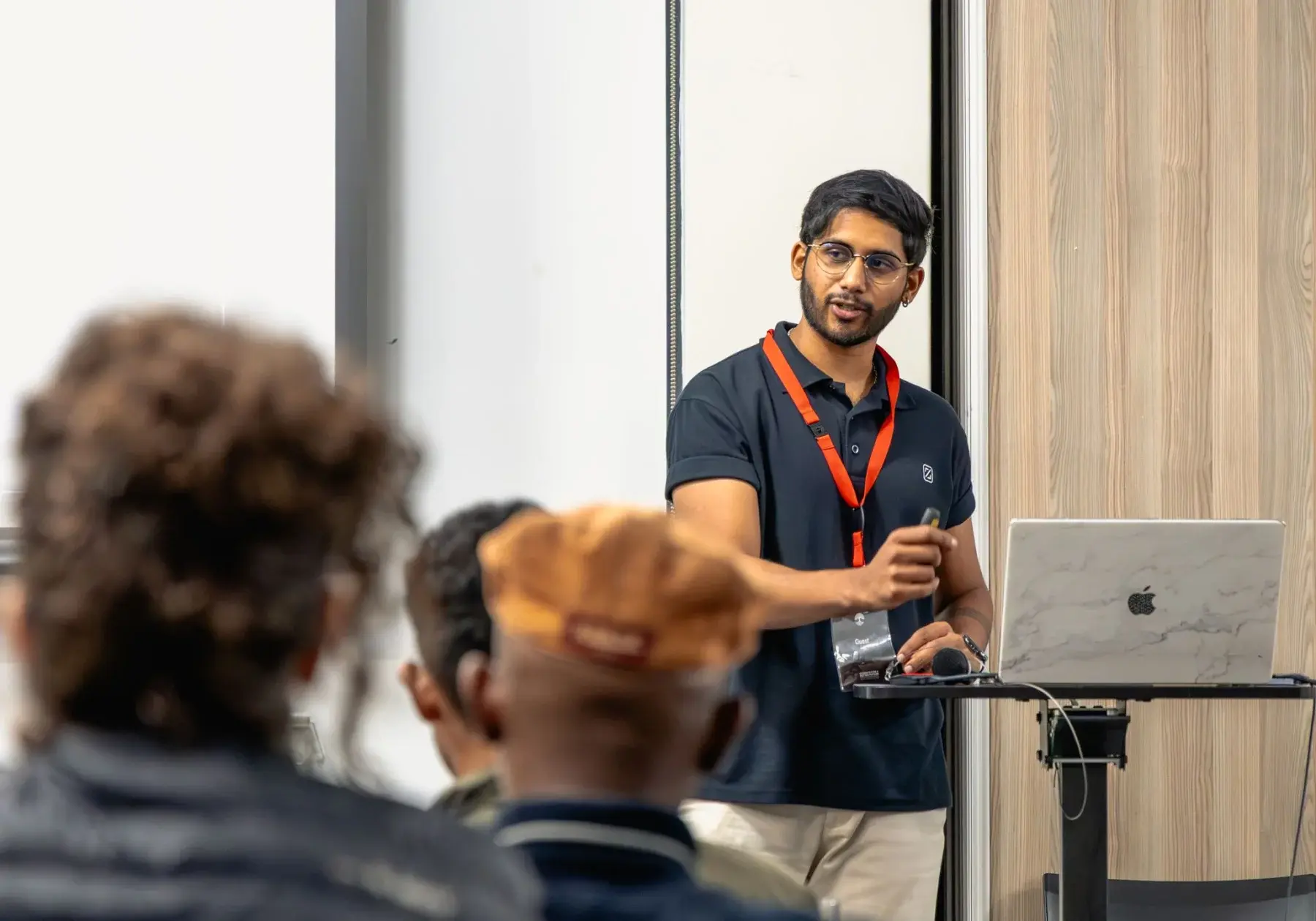 A Zaio instructor presenting to a room of learners at the Cape Town hub